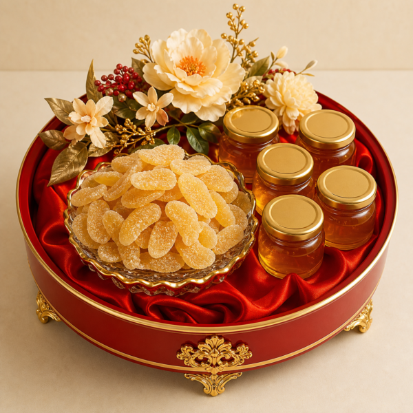 Mâm mứt gừng mật ong