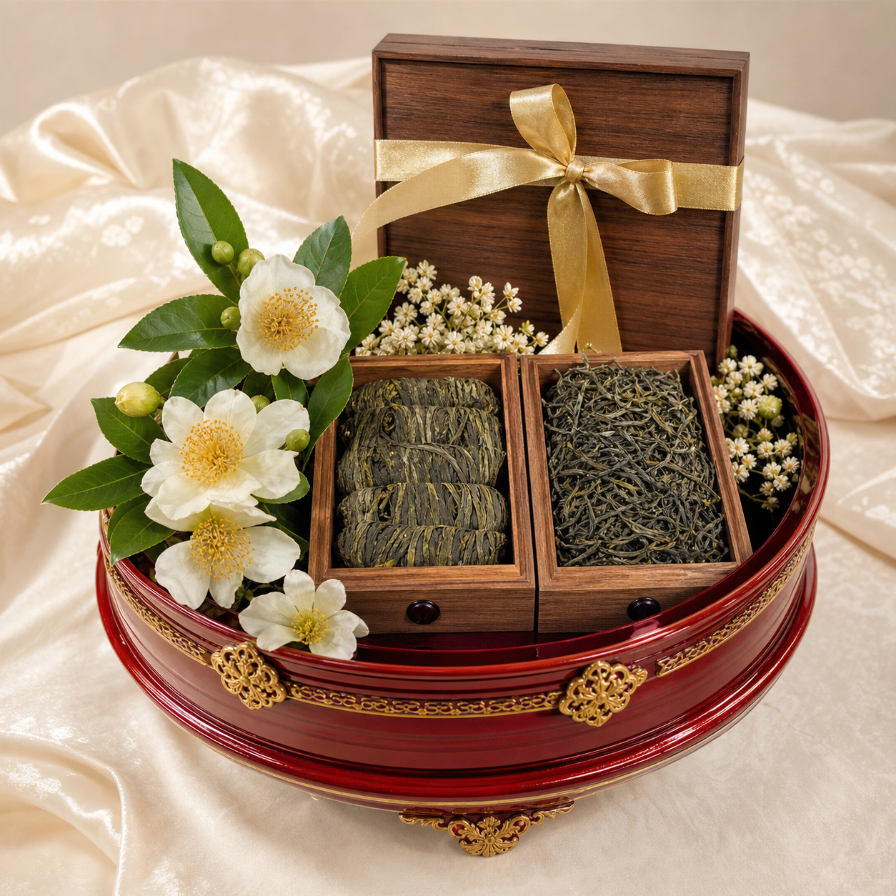 Mâm trà shan tuyết