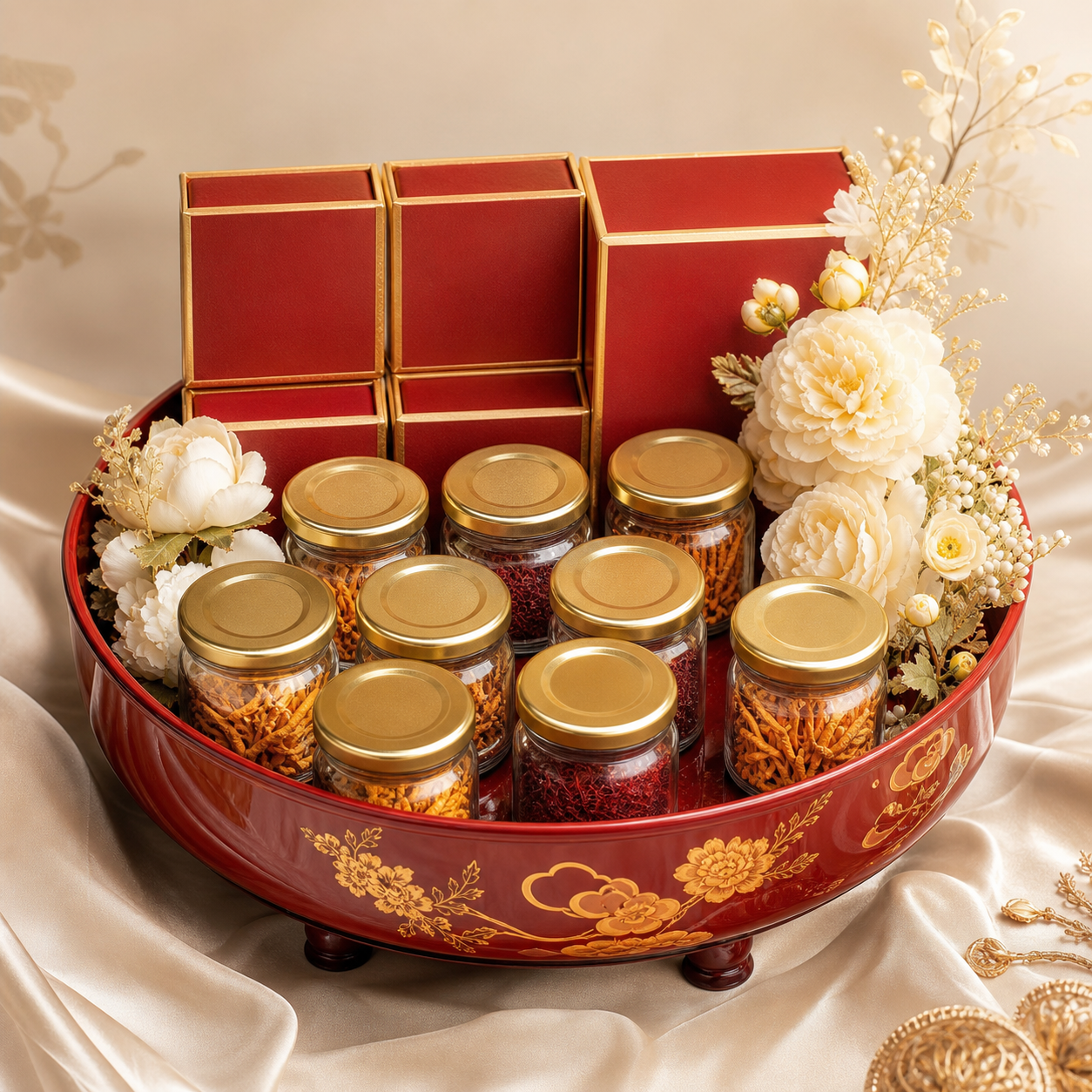 Mâm đông trùng saffron