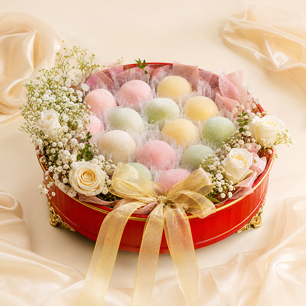 Mâm bánh mochi pastel lễ hỏi