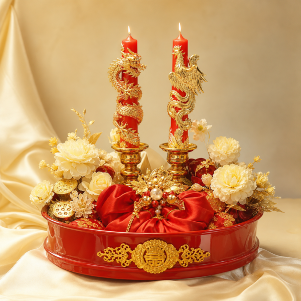 Mâm nến long phụng
