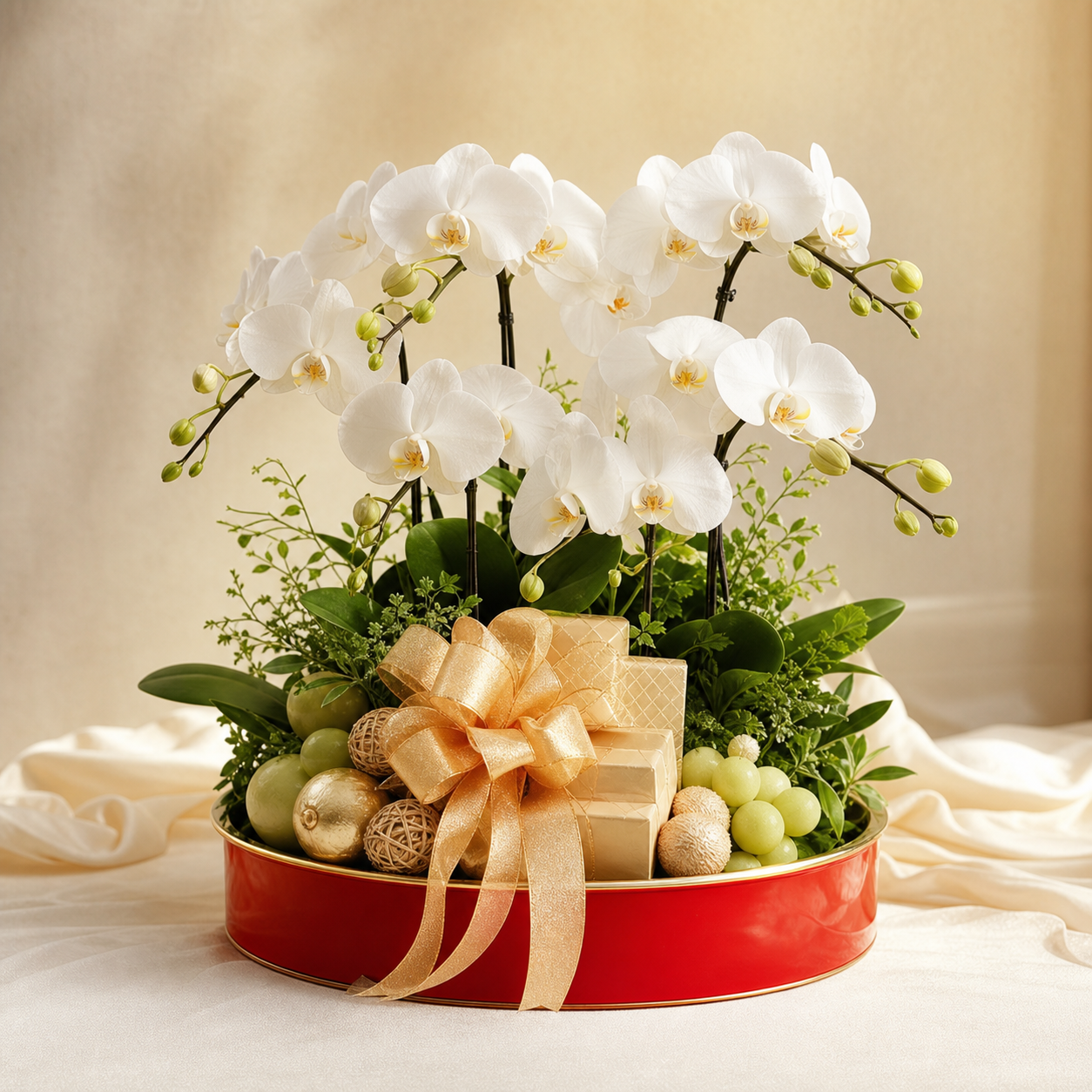 Mâm hoa lan hồ điệp mini