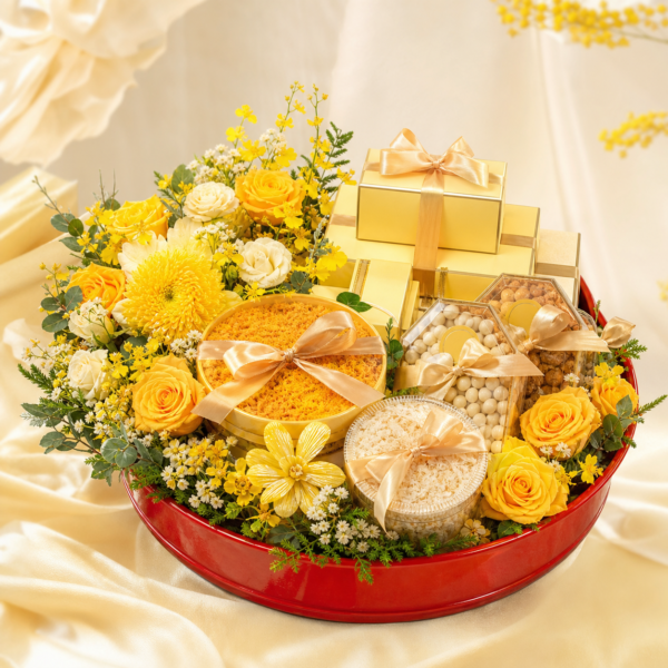 Mâm quả tone vàng mơ