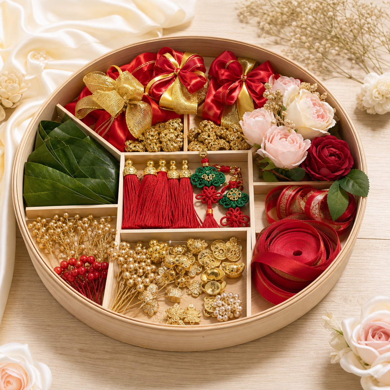 Mâm phụ kiện trang trí tráp
